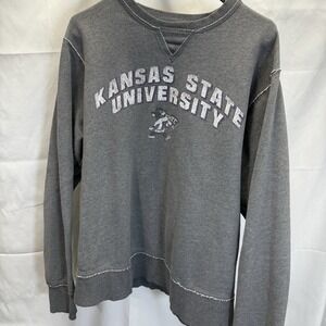 Three Square Gray Kstate University Crewneck Sweatshirt Size Medium